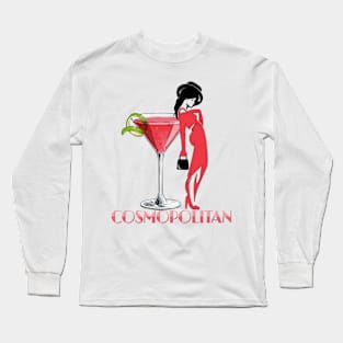 Cosmopolitan Cocktail Long Sleeve T-Shirt